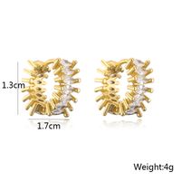 Fashion Geometric Circle Copper Gold-plated Micro Inlaid Zircon Earrings main image 5