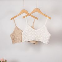 Fashion Retro Summer New Hollow Solid Color Small Strap Top main image 1