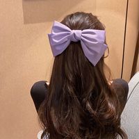 Satin Bow Barrettes Retro Back Head Clip Hair Accessories Wholesale main image 1