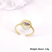 Cross-border European And American Niche Design Zircon Dripping Eye Ring Creative Personality Devil Eye Ring main image 5