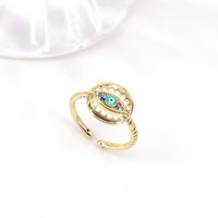 Cross-border European And American Niche Design Zircon Dripping Eye Ring Creative Personality Devil Eye Ring main image 6