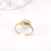 Cross-border European And American Niche Design Zircon Dripping Eye Ring Creative Personality Devil Eye Ring sku image 4