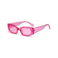 New Fashion Candy Color Square Sunglasses Color Transparent Glasses Wholesale sku image 6