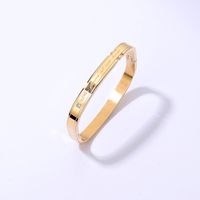 Fashion Creative Simple Stainless Steel Inlaid Zircon Square Bracelet main image 1