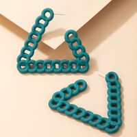 Simple Style Geometric Triangle Pattern Chain Alloy Earrings main image 1