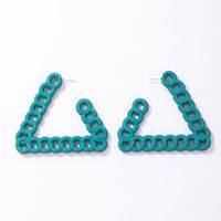 Simple Style Geometric Triangle Pattern Chain Alloy Earrings main image 3