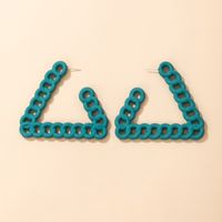 Simple Style Geometric Triangle Pattern Chain Alloy Earrings main image 4
