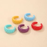 New Style Candy Color Resin Wide Open Ring main image 2
