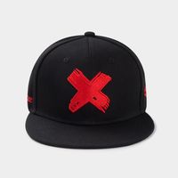 Adjustable Embroidery Letter X Flat Brim Baseball Cap Casual Hat main image 2