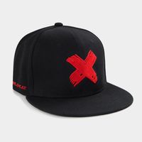Adjustable Embroidery Letter X Flat Brim Baseball Cap Casual Hat main image 3