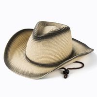 Unisex Vintage Style Geometric Crimping Straw Hat Cloche Hat sku image 3