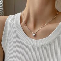 New Style Heart Shape Pendant Alloy Necklace Bracelet sku image 1