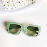 New Retro Style Color Square Frame Sunglasses sku image 6