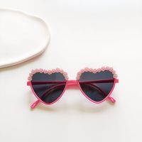 Fashion New Heart Shape Multicolor Frame Children Sunglasses sku image 8