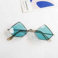 Retro Style Small Polygon Metal Frame Children Sunglasses sku image 4