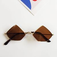 Retro Style Small Polygon Metal Frame Children Sunglasses sku image 1