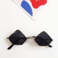 Retro Style Small Polygon Metal Frame Children Sunglasses sku image 5