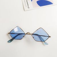 Retro Style Small Polygon Metal Frame Children Sunglasses sku image 3