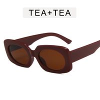 Fashion New Style Candy Color Square Frame Sunshade Sunglasses sku image 4