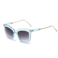 Fashion Cat Eye Full Frame Gradient Color Metal Sunglasses sku image 3