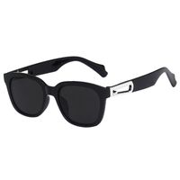 New Back-shaped Buckle Decoration  Small Square Frame Sunglasses main image 2