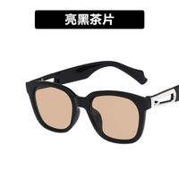 New Back-shaped Buckle Decoration  Small Square Frame Sunglasses sku image 1