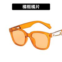 New Back-shaped Buckle Decoration  Small Square Frame Sunglasses sku image 4