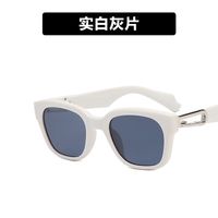 New Back-shaped Buckle Decoration  Small Square Frame Sunglasses sku image 9