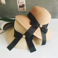 Handmade Straw Hat Women Outdoor Seaside Beach Sun Protection Sun Hat main image 1