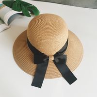 Sombrero De Paja Hecho A Mano Mujer Al Aire Libre Playa Protección Solar Sombrero main image 5
