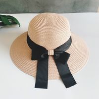 Handmade Straw Hat Women Outdoor Seaside Beach Sun Protection Sun Hat sku image 2