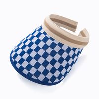 2022 New Chessboard Plaid Fashion Sun Hat Reathable Topless Hat sku image 2