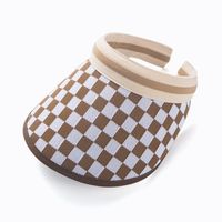2022 New Chessboard Plaid Fashion Sun Hat Reathable Topless Hat sku image 5