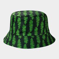 Fashion New Leaves Avocado Orange Plant Printed Reversible Bucket Hat Wholesale sku image 3