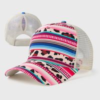 Unisex Fashion Printing Color Block Flower Baseball Cap sku image 6