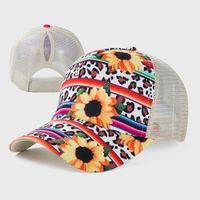 Unisex Fashion Printing Color Block Flower Baseball Cap sku image 10