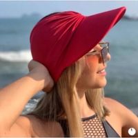 أزياء المرأة الصيف الأشعة فوق البنفسجية حماية كبيرة بريم مطاطا قابل للتعديل قبعة main image 3