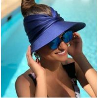 أزياء المرأة الصيف الأشعة فوق البنفسجية حماية كبيرة بريم مطاطا قابل للتعديل قبعة sku image 3