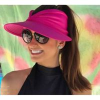 Fashion Women's Summer Uv Protection Big Brim Elastic Adjustable Hat sku image 5