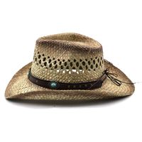 Fashion  New Painted Lacquer Straw Cowboy Hat Men And Women Outdoor Sun Hat main image 3