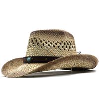 Fashion  New Painted Lacquer Straw Cowboy Hat Men And Women Outdoor Sun Hat main image 4