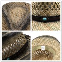 Fashion  New Painted Lacquer Straw Cowboy Hat Men And Women Outdoor Sun Hat main image 5