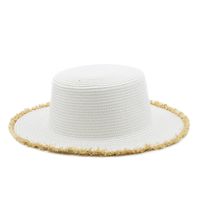 Fashion Foldable Summer Beach Hat Sun Protection Outdoor Straw Hat Wholesale sku image 4