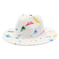 Summer Fashion New Painted Lacquer Graffiti Straw Hat main image 3