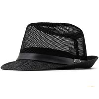 Men's Fashion Gift Wholesale Beach Sun Hat Simple Retro Solid Color Hat sku image 2