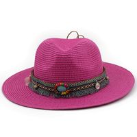Spring And Summer New Men's And Women's Outdoor Decorative Straw Hat sku image 6