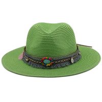 Spring And Summer New Men's And Women's Outdoor Decorative Straw Hat sku image 18