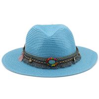 Primavera Y Verano Nuevo Sombrero De Paja Decorativo Al Aire Libre Para Hombres Y Mujeres sku image 11