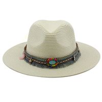 Spring And Summer New Men's And Women's Outdoor Decorative Straw Hat sku image 15
