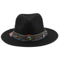 Spring And Summer New Men's And Women's Outdoor Decorative Straw Hat sku image 9